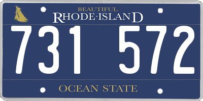 RI license plate 731572