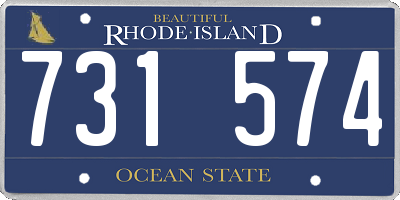 RI license plate 731574
