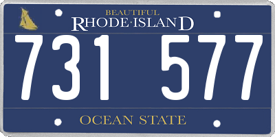 RI license plate 731577