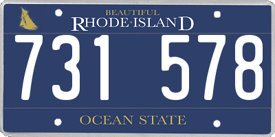 RI license plate 731578