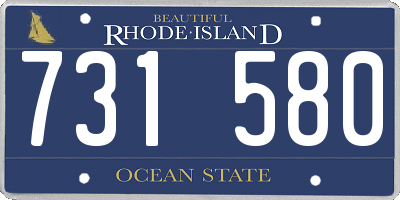 RI license plate 731580