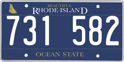 RI license plate 731582