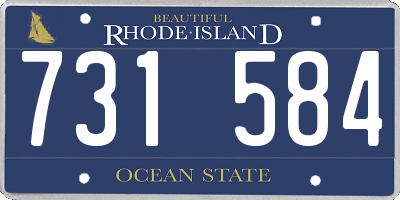 RI license plate 731584