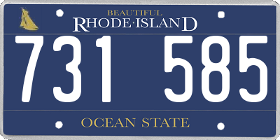 RI license plate 731585