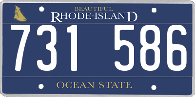 RI license plate 731586