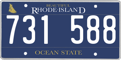 RI license plate 731588