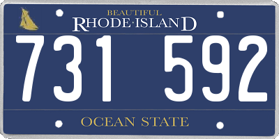 RI license plate 731592