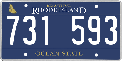 RI license plate 731593