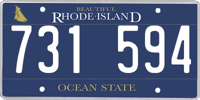 RI license plate 731594
