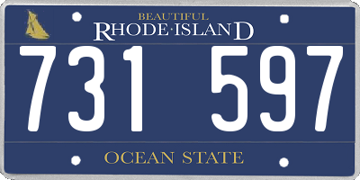 RI license plate 731597