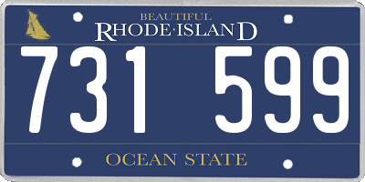 RI license plate 731599