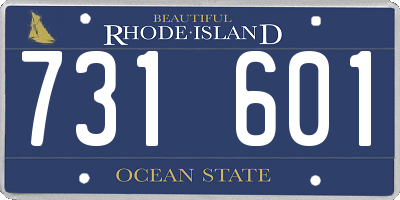 RI license plate 731601