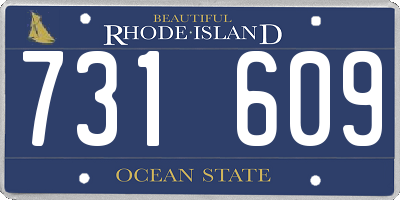 RI license plate 731609