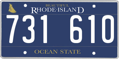 RI license plate 731610