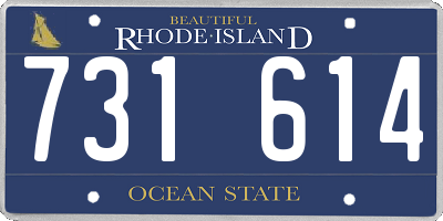 RI license plate 731614