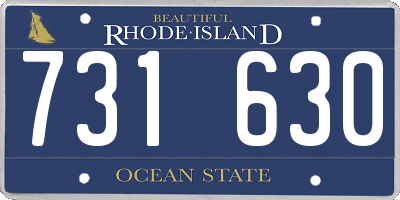 RI license plate 731630