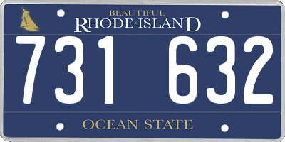 RI license plate 731632