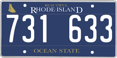 RI license plate 731633