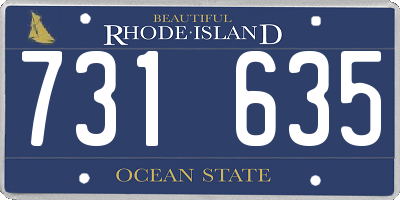 RI license plate 731635