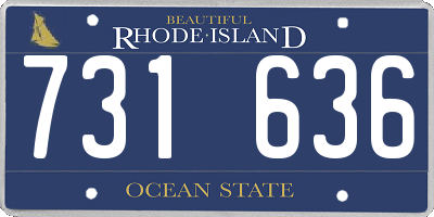 RI license plate 731636