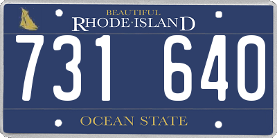 RI license plate 731640