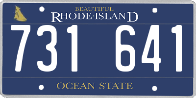 RI license plate 731641