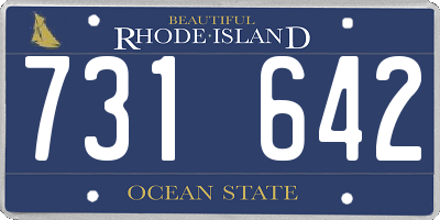 RI license plate 731642