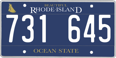RI license plate 731645