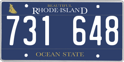 RI license plate 731648