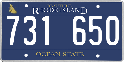RI license plate 731650