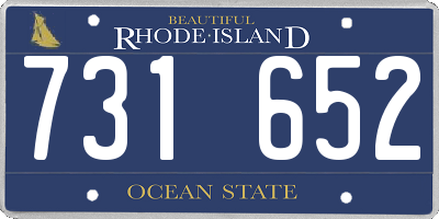 RI license plate 731652