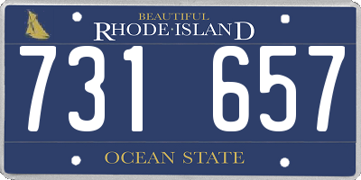 RI license plate 731657