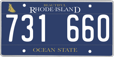 RI license plate 731660