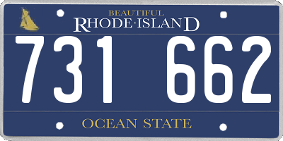RI license plate 731662