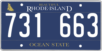 RI license plate 731663