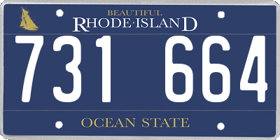 RI license plate 731664