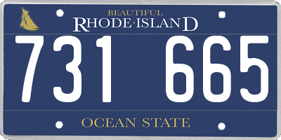 RI license plate 731665