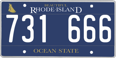 RI license plate 731666