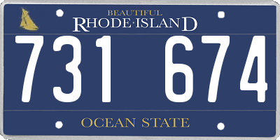 RI license plate 731674