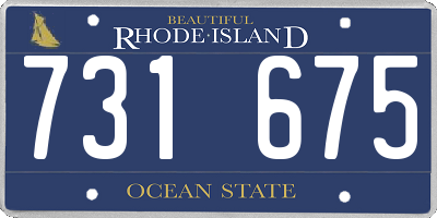 RI license plate 731675