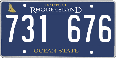 RI license plate 731676