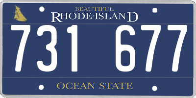 RI license plate 731677