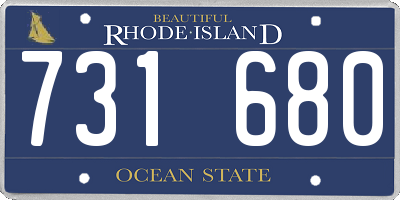 RI license plate 731680