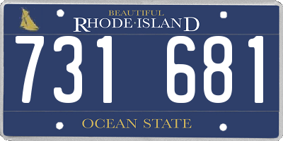 RI license plate 731681