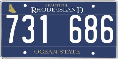 RI license plate 731686