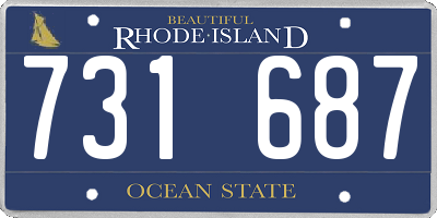 RI license plate 731687
