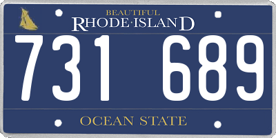 RI license plate 731689