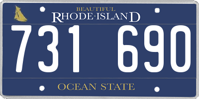 RI license plate 731690