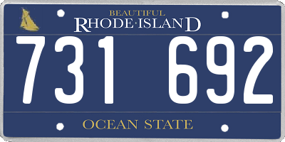 RI license plate 731692