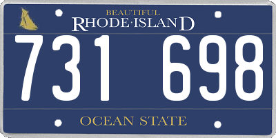 RI license plate 731698